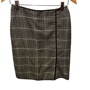 Banana Republic Plaid Pencil Skirt | Front Slit & Side Zip | Women’s Size 4